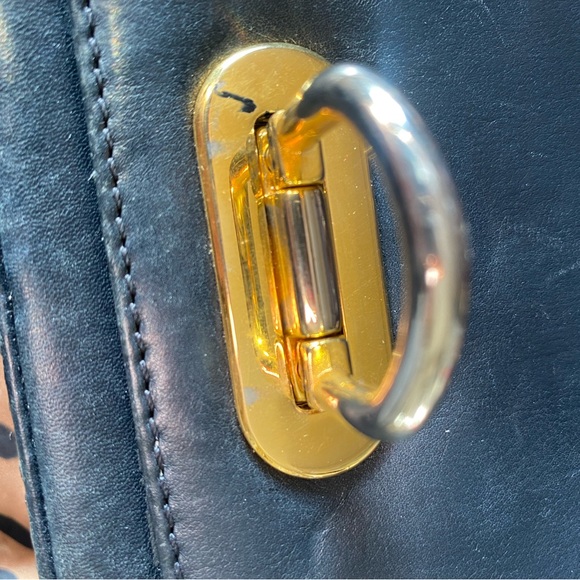 Vintage Navy Blue Holt Renfrew Purse - Picture 5 of 7